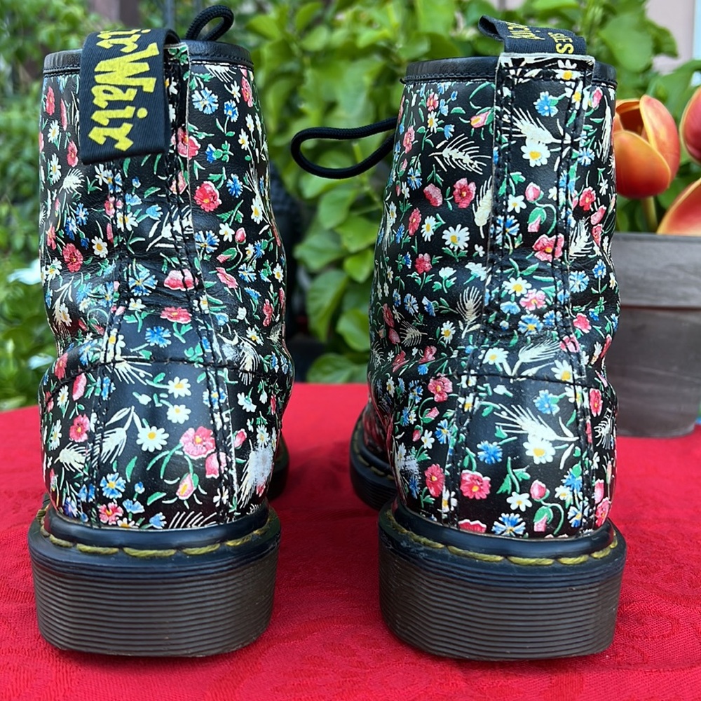 🏴󠁧󠁢󠁥󠁮󠁧󠁿 Dr. Martens Vintage MIE Y2K Floral 🌺 Combat Boots UK 6 - Picture 10 of 17